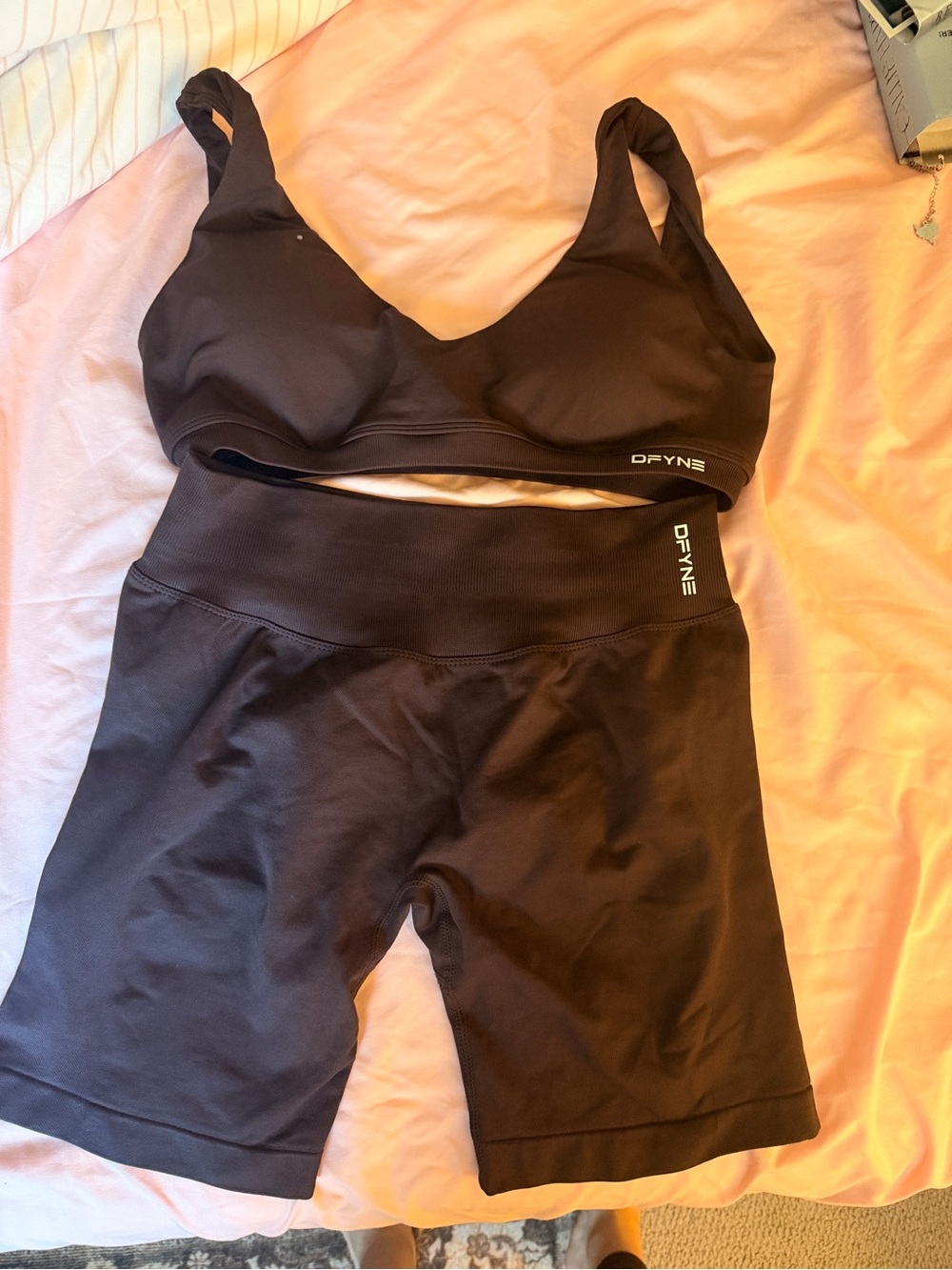 DFYNEBrown Active Shorts - High-Waist Performance Bottoms